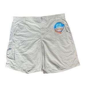 Columbia Cargo Shorts PFG Bahama 8" Inseam High RIse Omni-Shade Beige Mens XL
